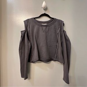 Free People Davis Cold Shoulder Pullover